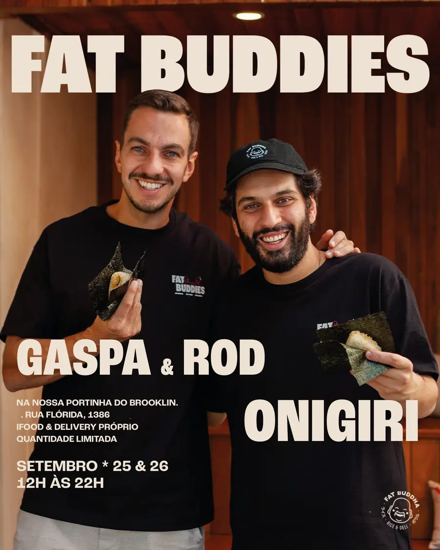 Fat Buddies 002 com Gaspa: Onigiris: camarão togarashi e costela shogayaki